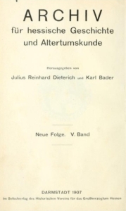 AHGA NF Band 005 Titelseite AHGA NF Band 005 Titelseite